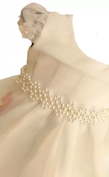 Vestido Infantil Festa Branco Bebê Jeito de Menina