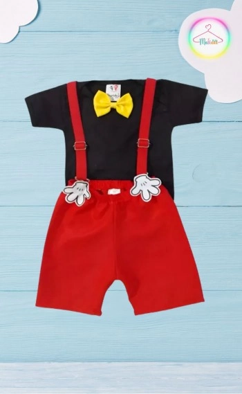 Conjunto bebê tema Ratinho Preto - Lika