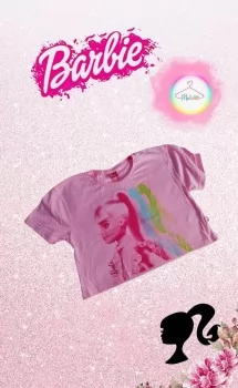 Blusa Cropped Barbie - Rosa