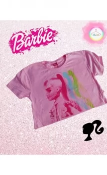 Blusa Cropped Barbie - Rosa