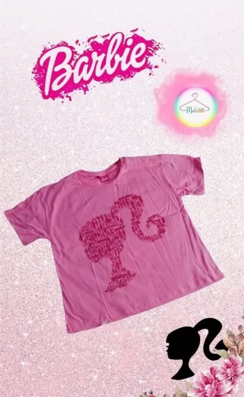 Camiseta Barbie - Rosa