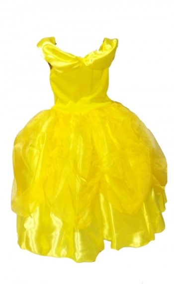 Vestido Fantasia Luxo Princesas Amarela, Bela