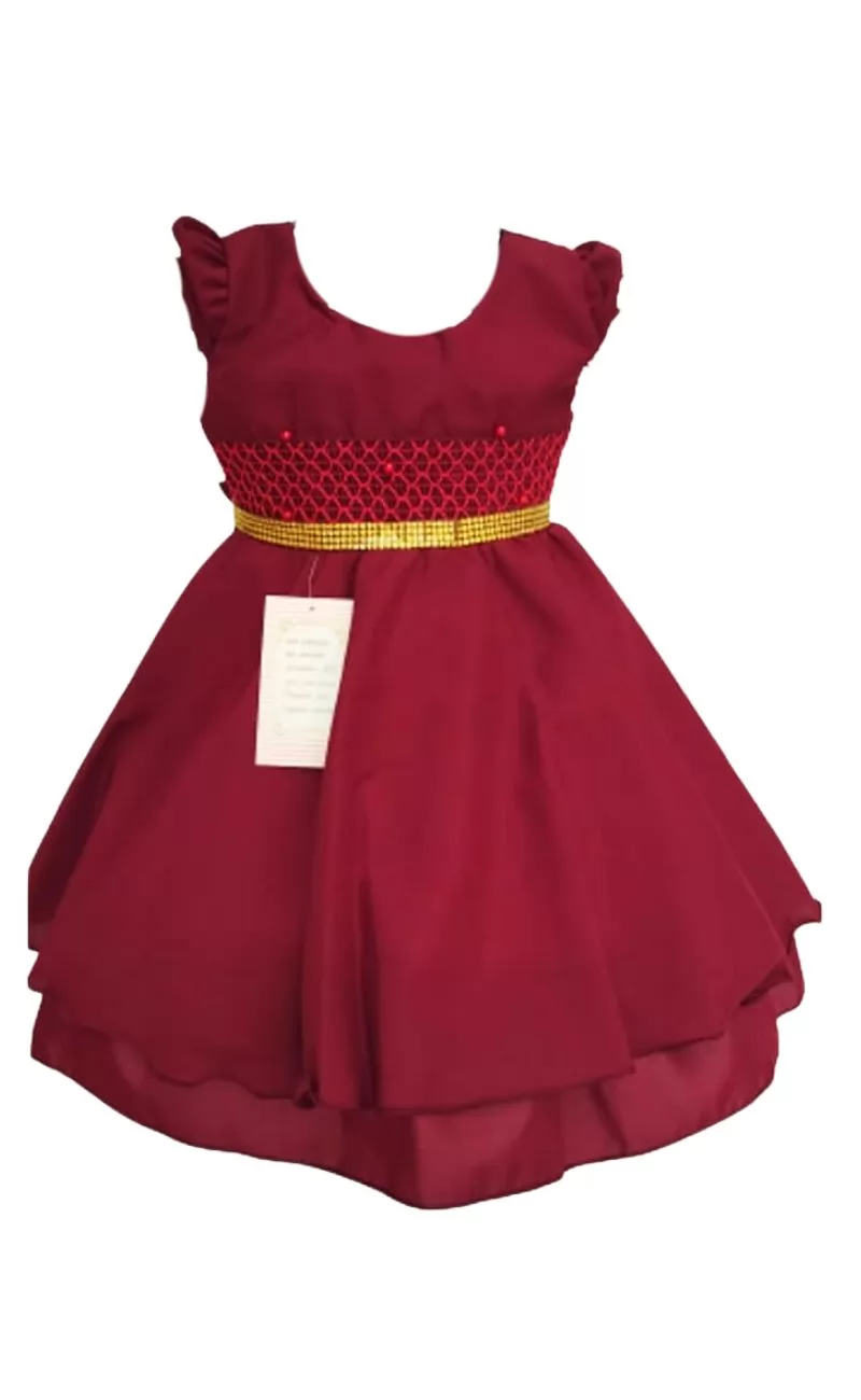 Vestido Infantil Festa Cor Vinho